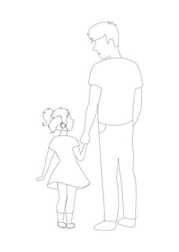 Free Father's Day Drawing with Daughter Template to Edit Online