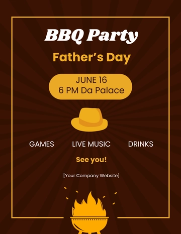 Free Father's Day BBQ Flyer Template to Edit Online