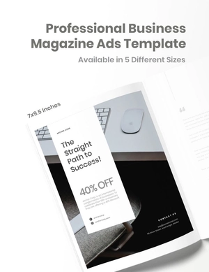Professional Business Magazine Ads Template