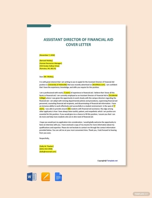 Assistant Director of Financial Aid Cover Letter