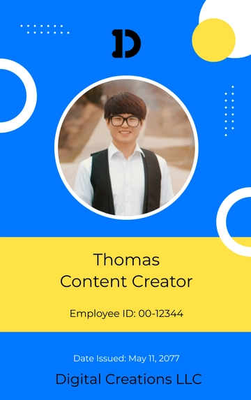 Free Creator Membership ID Card to Edit Online