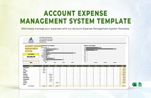 Account Expense Management System Template