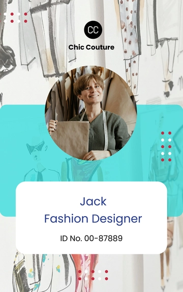 Free Fashion Designer ID Card to Edit Online