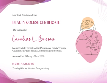 Free Beauty Course Certificate Template to Edit Online | Template.net