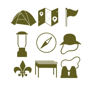 Free Camping Scouting Clipart to Edit Online