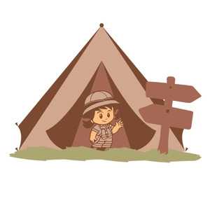 Free Children Camping Clipart to Edit Online