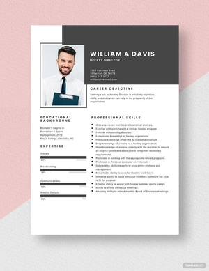 Hockey Director Resume
