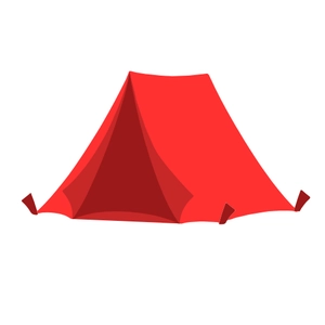 Free Red Camping Tent Clipart to Edit Online