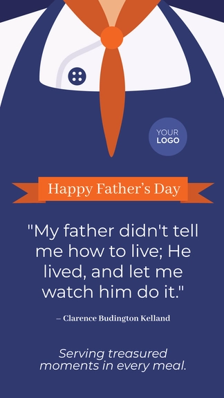 Free Father's Day Quote for Restaurant Template to Edit Online