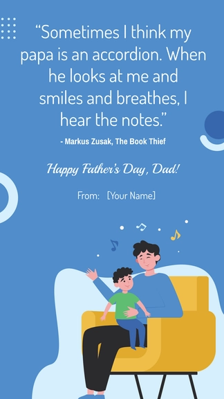 Free Father's Day Quote for Dad Template to Edit Online
