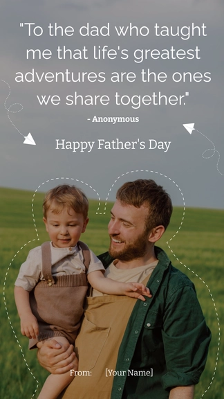 Free Father's Day Adventure Quote Template to Edit Online