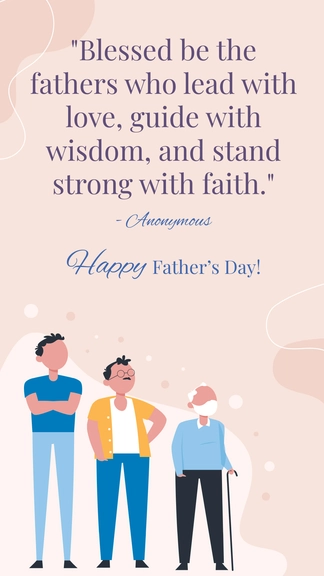 Free Father's Day Blessings Quote Template to Edit Online