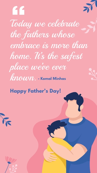 Free Father's Day Celebration Quote Template to Edit Online
