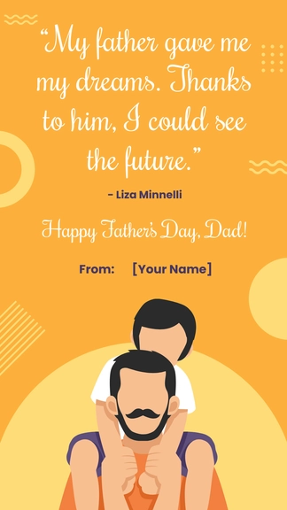 Free Father's Day Quote from Son Template to Edit Online