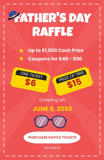 Free Father's Day Raffle Poster Template to Edit Online