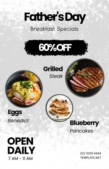 Free Father's Day Breakfast Poster Template to Edit Online