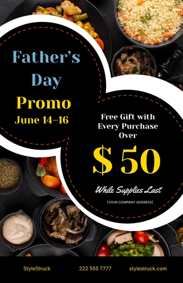 Free Father's Day Promotion Poster Template to Edit Online