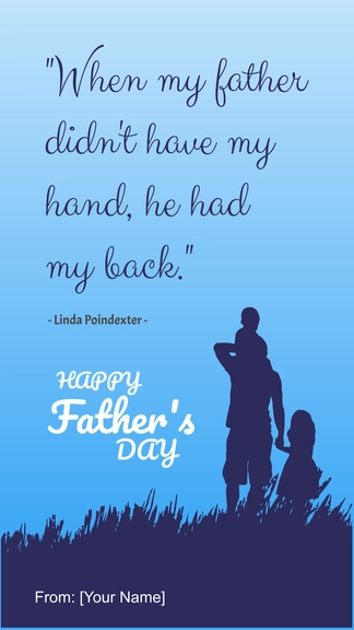 Free Father's Day Quote from Daughter Template to Edit Online