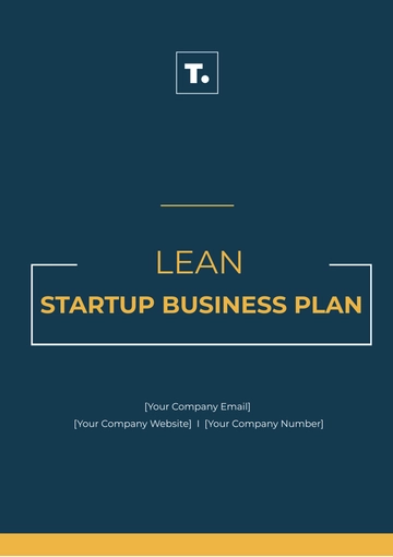 Free Lean Startup Business Plan Template to Edit Online