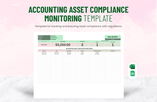 Accounting Asset Compliance Monitoring Template Accounting Asset Compliance Monitoring Template
