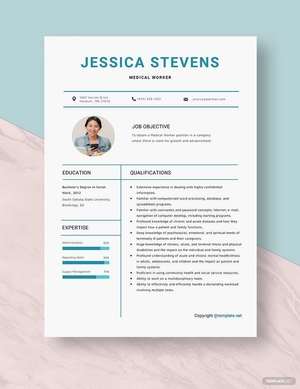 Medical Worker Resume