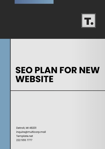 Free SEO Plan for New Website Template to Edit Online