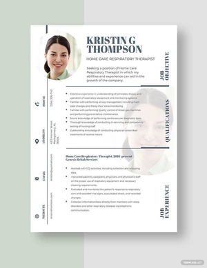 Home Care Respiratory Therapist Resume