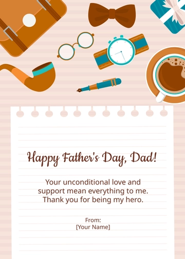 Free Father's Day Message to My Dad Template to Edit Online