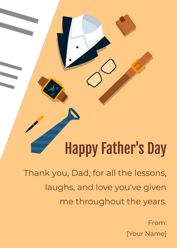 Free Father's Day Gratitude Message Template to Edit Online