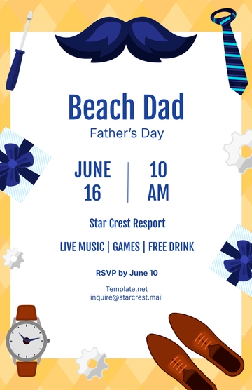 Free Father's Day Drawing Poster Template to Edit Online
