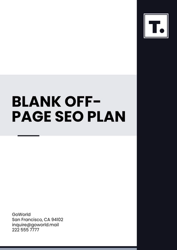 Free Blank Off Page SEO Plan Template to Edit Online