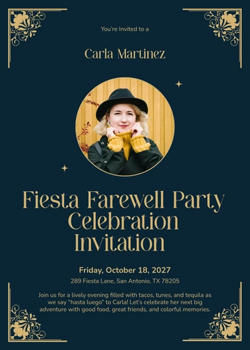 Free Farewell Fiesta Invitation Template to Edit Online