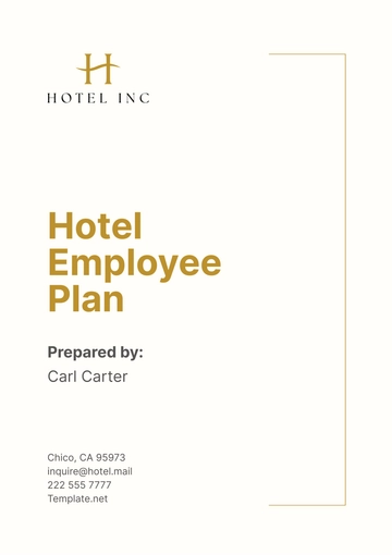 Free Hotel Employee Plan Template to Edit Online
