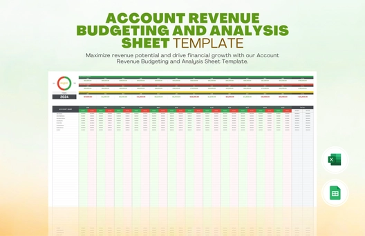 Account Revenue Budgeting and Analysis Sheet Template