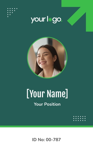 Free Corporate ID Card Template to Edit Online