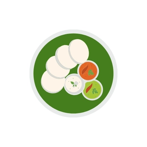 Free Snack Idli Chutney Clipart to Edit Online