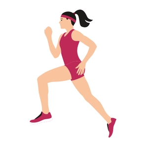 Free Girl Running Fitness Clipart to Edit Online