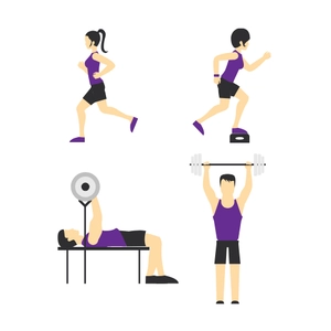 Free Exercise Fitness Clipart to Edit Online