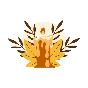 Free Candle Autumn Clipart to Edit Online