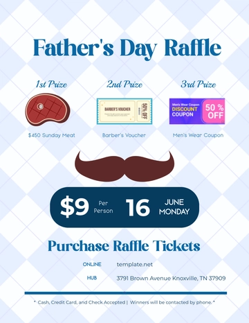 Free Father's Day Raffle Flyer Template to Edit Online