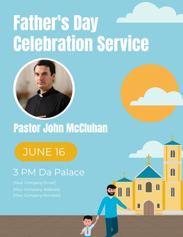 Free Father's Day Service Flyer Template to Edit Online