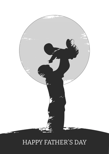 Free Father's Day Oil Pastel Drawing Template to Edit Online