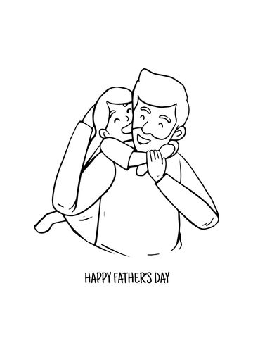 Free Father's Day Drawing Template to Edit Online
