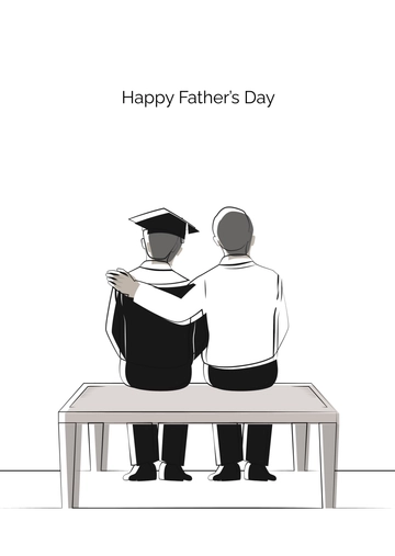 Free Father's Day Art Drawing Template to Edit Online