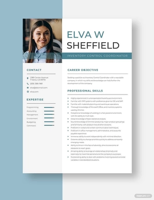 Inventory Control Coordinator Resume
