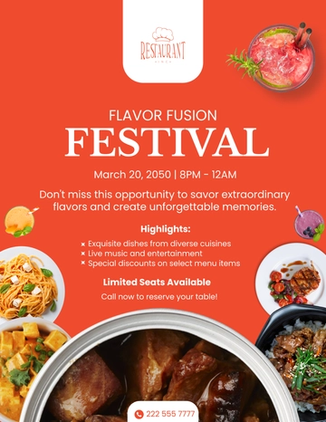Free Restaurant Event Flyer Template to Edit Online