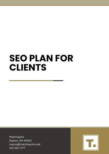 Free SEO Plan for Clients Template to Edit Online