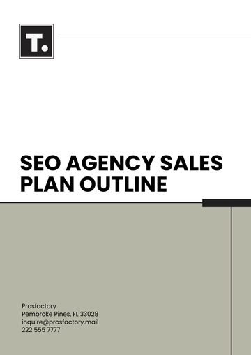 Free SEO Agency Sales Plan Outline Template to Edit Online