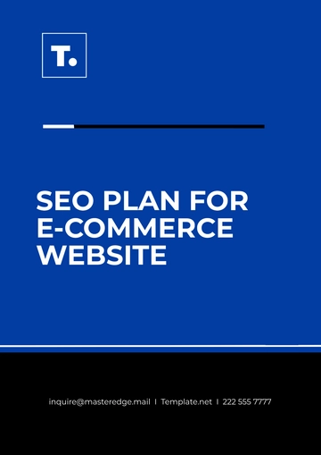 Free SEO Plan for Ecommerce Website Template to Edit Online