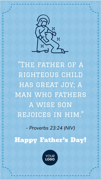 Free Christian Father's Day Quote Template to Edit Online